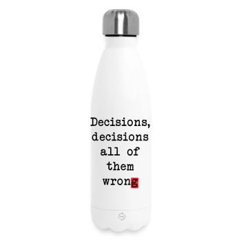 Wrong Decisions Club - Insulated Water Bottle 500 ml - white - Front