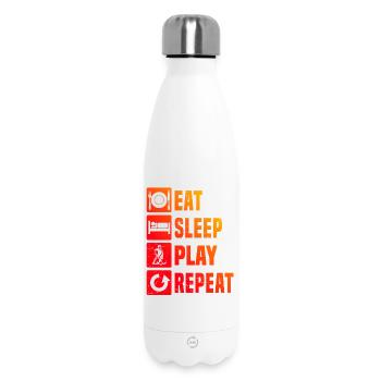 Lustiges Unihockey Motiv - Thermosflasche 500 ml - Weiß - Vorne