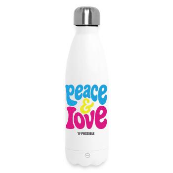 PEACE LOVE #4 - let's talk - Bouteille isotherme 500 ml - blanc - Devant