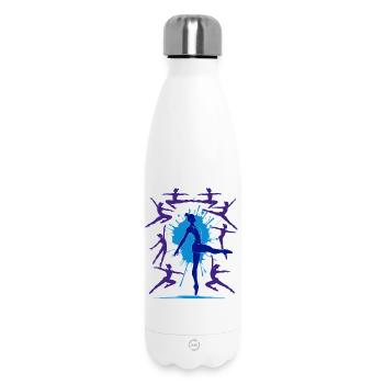Gymnastics Gymnastics Acrobatics Artistic Gymnastics - Insulated Water Bottle 500 ml - white - Front