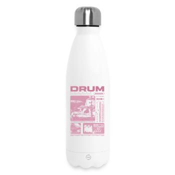 Rock Drummer Drum Player Streetwear - Insulated Water Bottle 500 ml - white - Front
