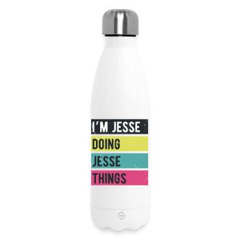 Ich bin Jesse und mache Jesse Things Retro Colors - Thermosflasche 500 ml - Weiß - Vorne
