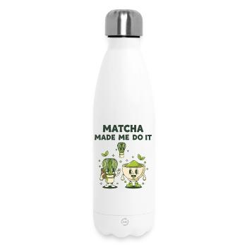 Matcha Made Me Do It Green Tea Matcha Latte Lover - Thermosflasche 500 ml - Weiß - Vorne