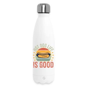 hot dog life is good - Thermosflasche 500 ml - Weiß - Vorne