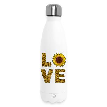 Sunflower Love Letters Summer - Insulated Water Bottle 500 ml - white - Front