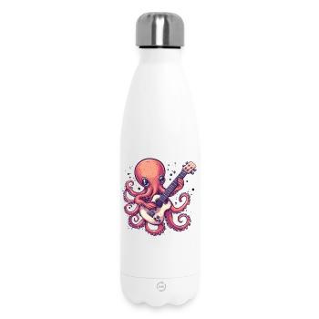 Oktopus mit Gitarre - Thermosflasche 500 ml - Weiß - Vorne