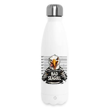 Mouette maléfique disant de l’humour nord-allemand - Bouteille isotherme 500 ml - blanc - Devant