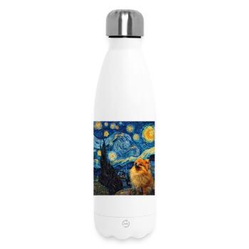 Zwergspitz Spitz Pomeranian - Bouteille isotherme 500 ml - blanc - Devant