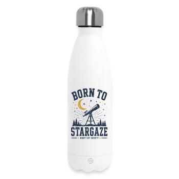 Born To Stargaze Astronomie Shirt - Thermosflasche 500 ml - Weiß - Vorne