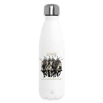 Guerrier équestre d’Empire mongol de Gengis Khan - Bouteille isotherme 500 ml - blanc - Devant