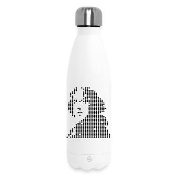 oscar wilde geometric portrait - Insulated Water Bottle 500 ml - white - Front