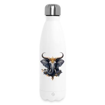 Kaiserliche Elefantenblaue Blume - Thermosflasche 500 ml - Weiß - Vorne