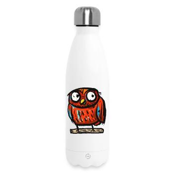 owl - Insulated Water Bottle 500 ml - white - Front