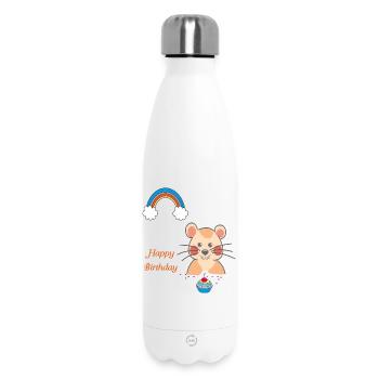Happy Birthday Geburtstag - Insulated Water Bottle 500 ml - white - Front