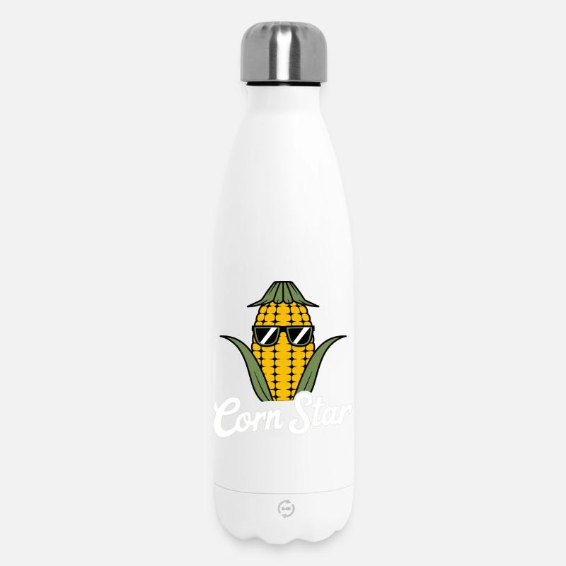 Maisstern-Grafik - Thermosflasche 500 ml - Weiß