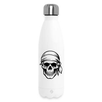 Crâne de pirate - Bouteille isotherme 500 ml - blanc - Devant