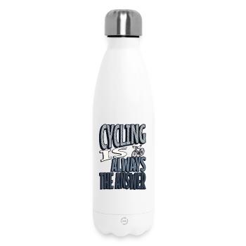 Le vélo est toujours la réponse - Bouteille isotherme 500 ml - blanc - Devant