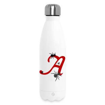 Letter A Initial - Insulated Water Bottle 500 ml - white - Front