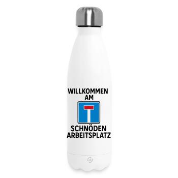 Sackgasse Arbeit Arbeitsplatz Job Beruf Langweilig - Thermosflasche 500 ml - Weiß - Vorne