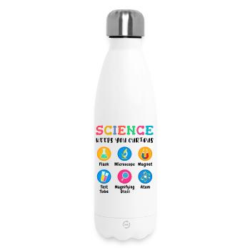 La science suscite la curiosité - Bouteille isotherme 500 ml - blanc - Devant