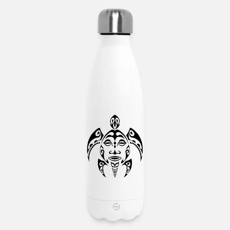 Turtle-1-Black - Insulated Water Bottle 500 ml - white