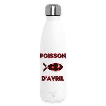 FISH. APRIL FOOL - Insulated Water Bottle 500 ml - white - Front