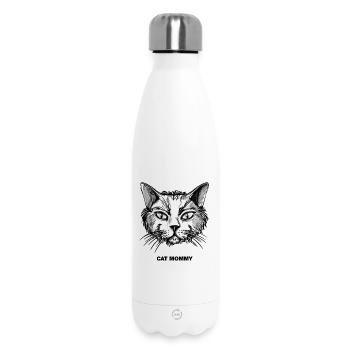 Cat Mommy - Insulated Water Bottle 500 ml - white - Front
