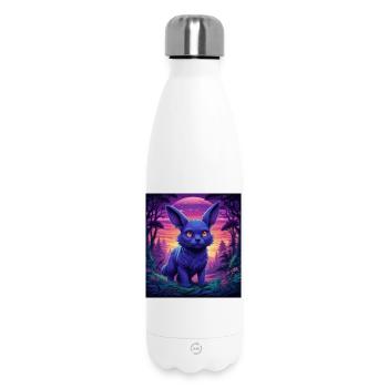 Neon Fuchs im Abendwald - Thermosflasche 500 ml - Weiß - Vorne