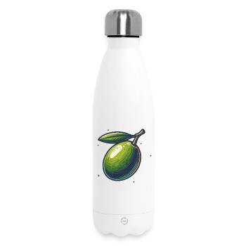 Illustration de Olive Verte Naturelle - Bouteille isotherme 500 ml - blanc - Devant