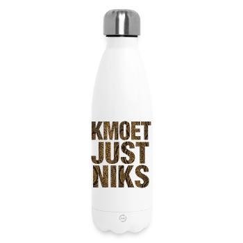 Kmoet just nothing, Dialecte anversois Chemises - Bouteille isotherme 500 ml - blanc - Devant