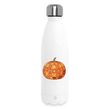 Sparkly Glowing Pumpkin - Insulated Water Bottle 500 ml - white - Front