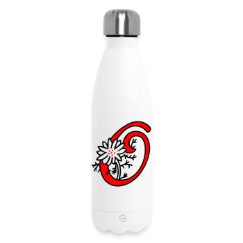 Buchstabe O Initiale - Thermosflasche 500 ml - Weiß - Vorne