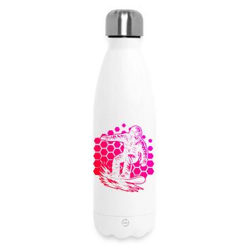 Vintage Snowboard Design für Snowboard - Thermosflasche 500 ml - Weiß - Vorne