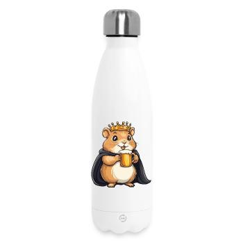 Hamster Beer King - Insulated Water Bottle 500 ml - white - Front