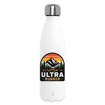 Ultra Runner Vintage Mountain Sunset - Insulated Water Bottle 500 ml - white - Front