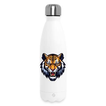 Tigre rugissant – Wild Big Cat Design - Bouteille isotherme 500 ml - blanc - Devant