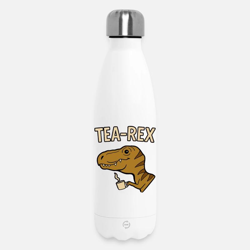Tea Rex Dinosaurier mit Tasse - Thermosflasche 500 ml - Weiß