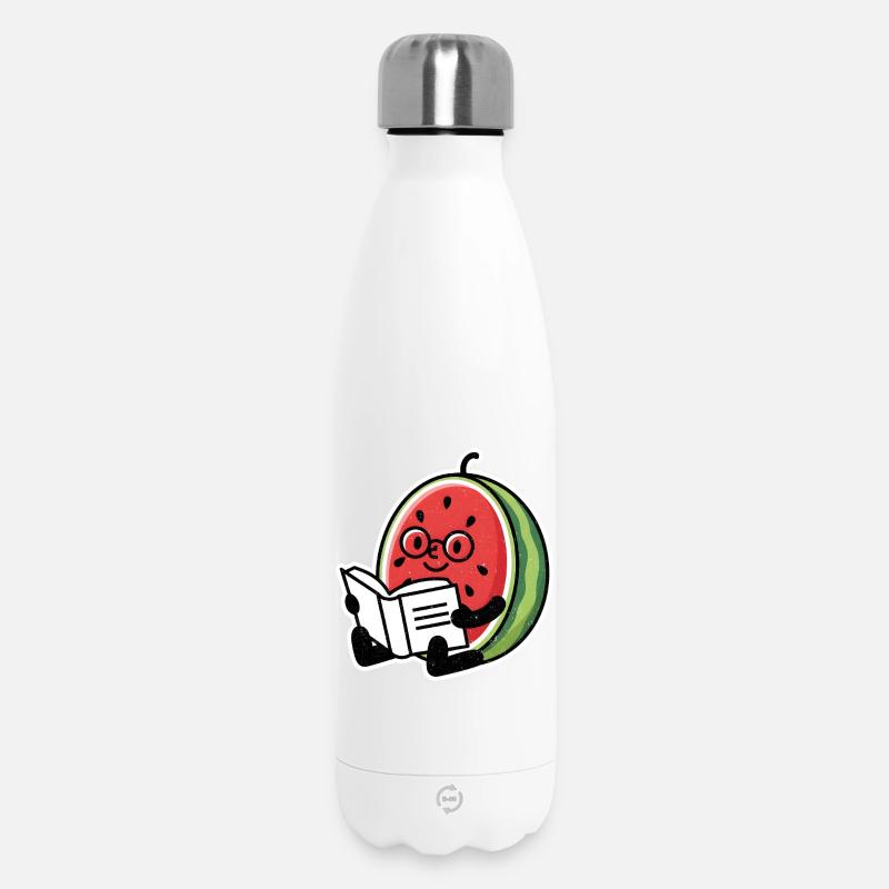 Wassermelone Leseheld - Thermosflasche 500 ml - Weiß