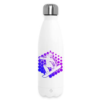 Klares Snowboard Motiv für jeden Tag - Thermosflasche 500 ml - Weiß - Vorne
