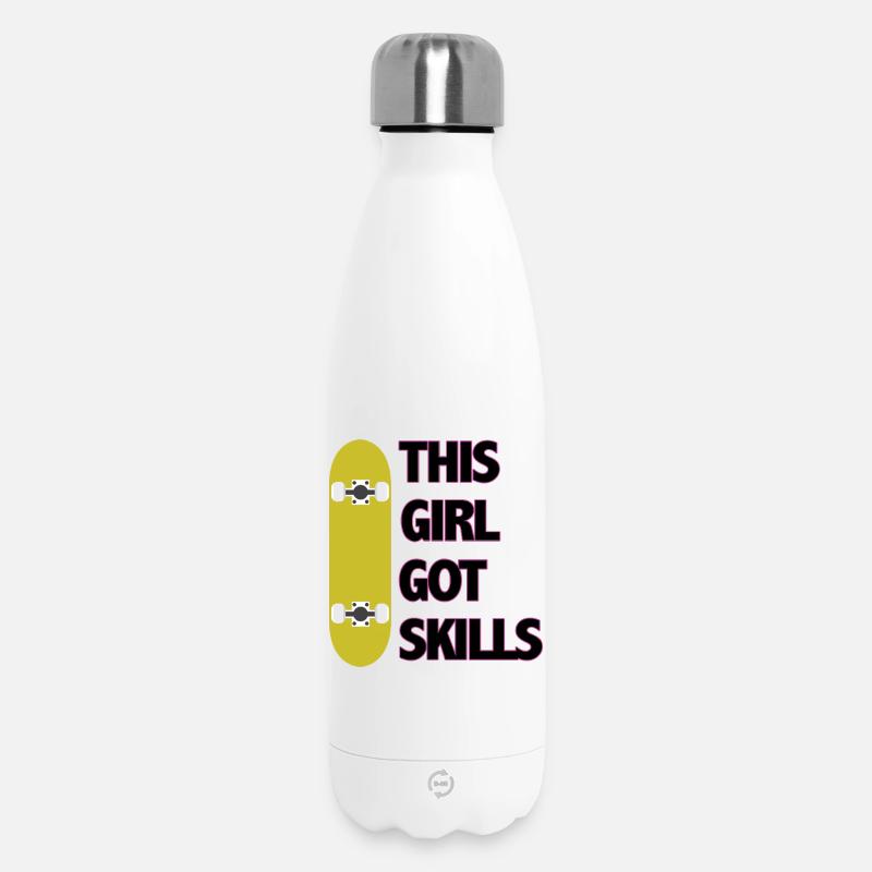 Cette fille a des compétences - Bouteille isotherme 500 ml - blanc