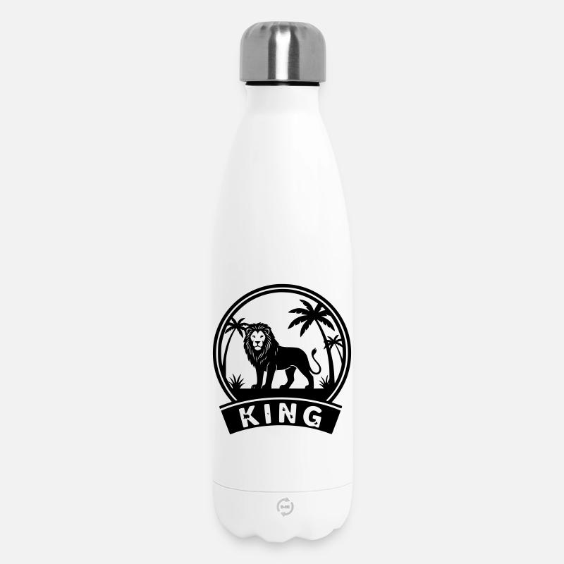 lion - Insulated Water Bottle 500 ml - white