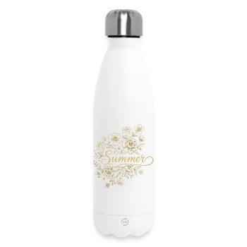 Golden Flower Summer - Insulated Water Bottle 500 ml - white - Front