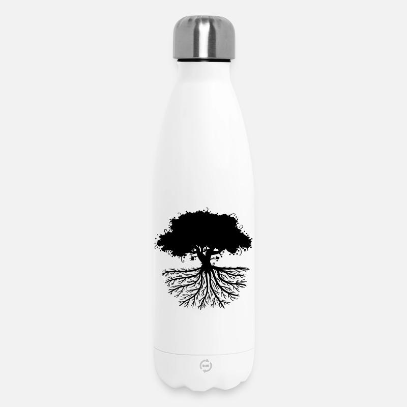 les racines des arbres noirs - Bouteille isotherme 500 ml - blanc