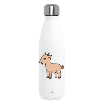 Ziege Ziegen Geiss - Thermosflasche 500 ml - Weiß - Vorne