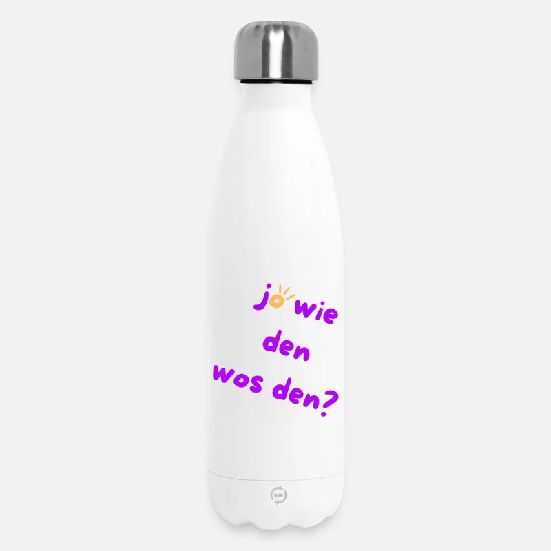 How? Why? Austrian Slang 🤠 - Insulated Water Bottle 500 ml - white