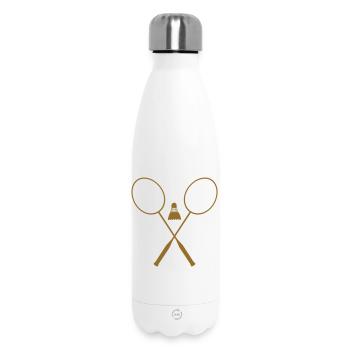 Badminton - Sport - Raquette - Bouteille isotherme 500 ml - blanc - Devant