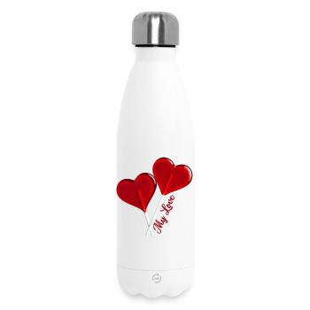 My Love Declaration - Insulated Water Bottle 500 ml - white - Front