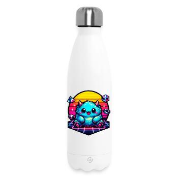 Monstre duveteux néon - Bouteille isotherme 500 ml - blanc - Devant