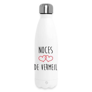 Vermeil-Hochzeit 45 Jahre Ehe - Thermosflasche 500 ml - Weiß - Vorne