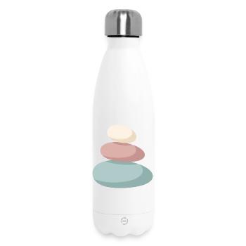 Pastell Stein-Stapel - Thermosflasche 500 ml - Weiß - Vorne